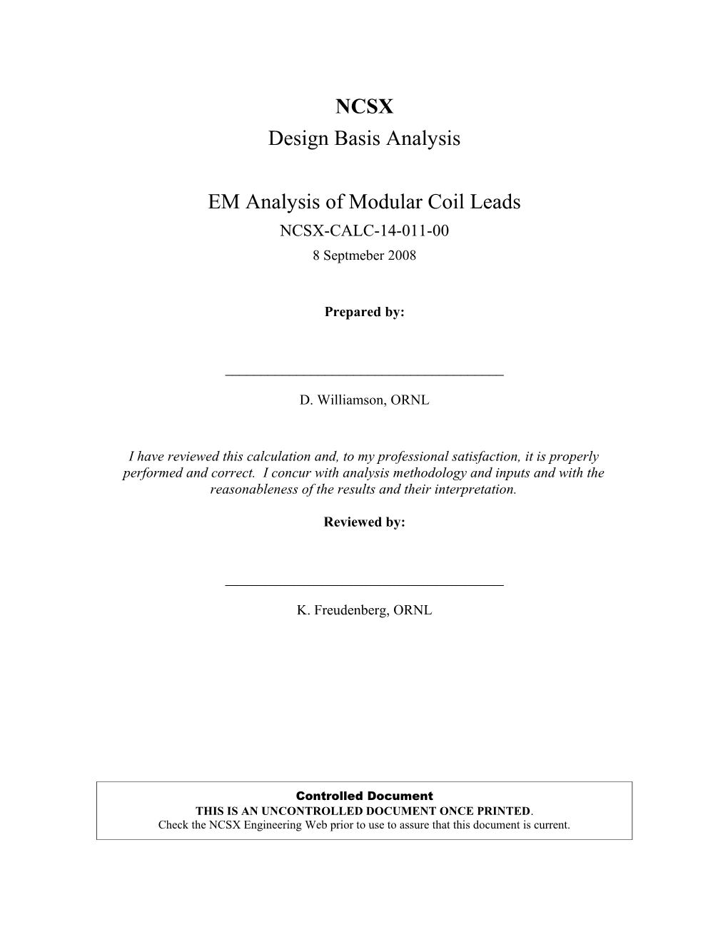 EM Analysis of Modular Coil Leads