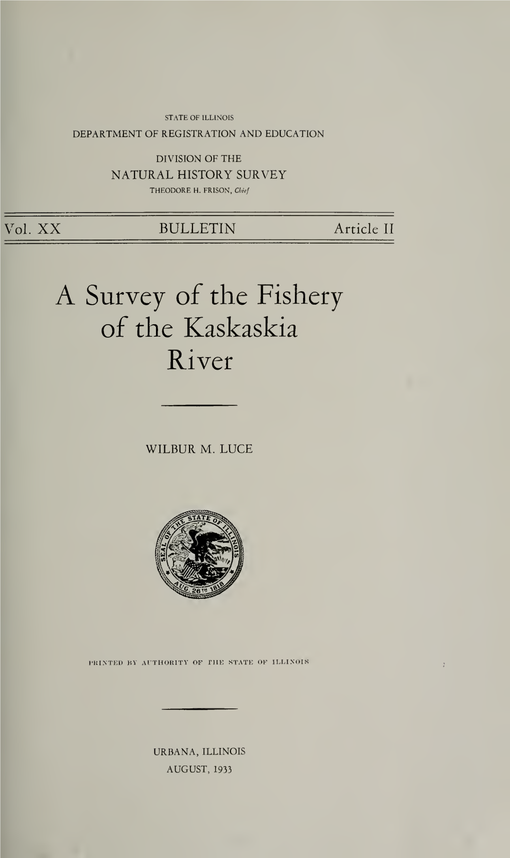 Of the Kaskaskia River