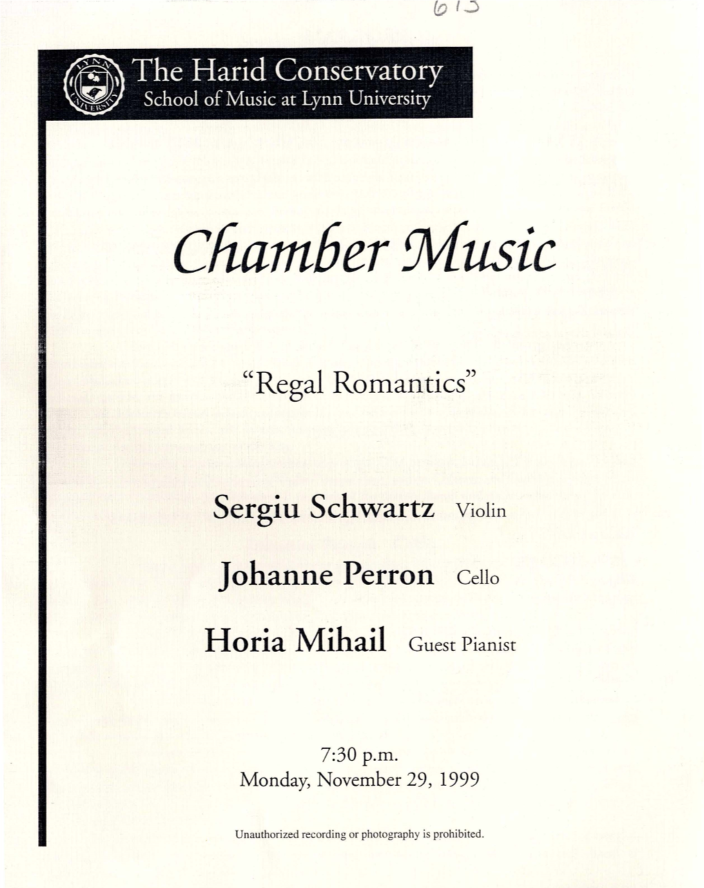 1999-2000 Chamber Music