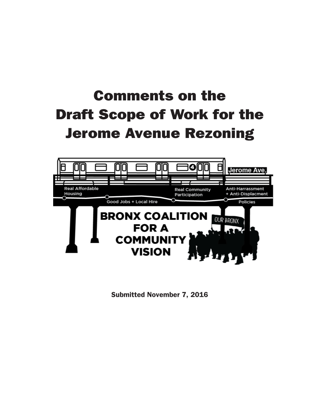 Comments on the Draft Scope of Work for the Jerome Avenue Rezoning