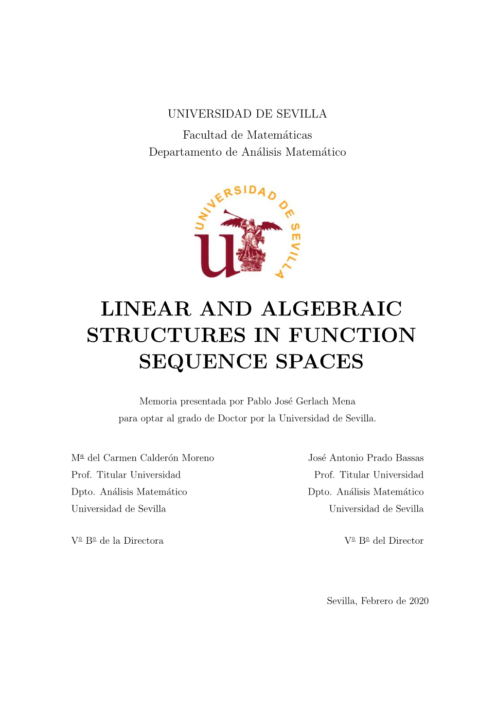 Linear and Algebraic Structures in Function Sequence Spaces