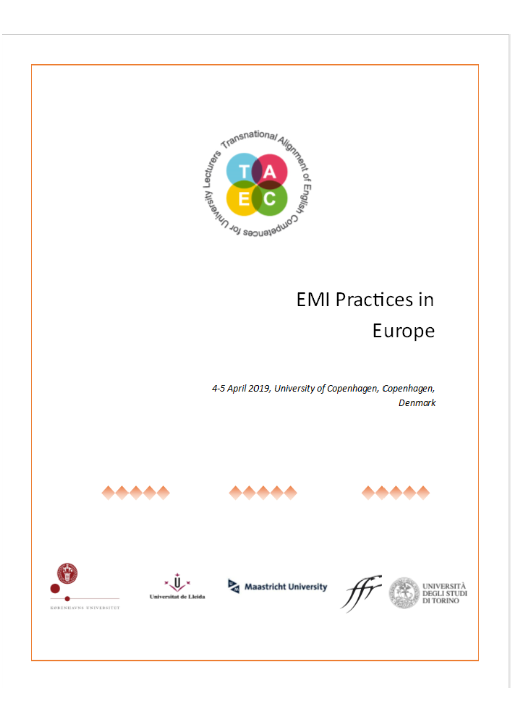 Emi Practices in Europe List of Authors and Abstracts