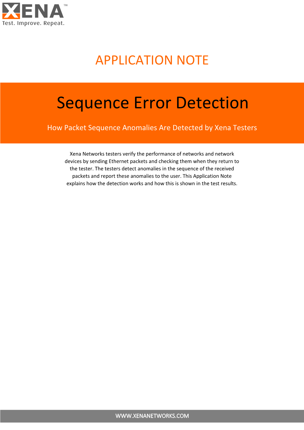 Sequence Error Detection