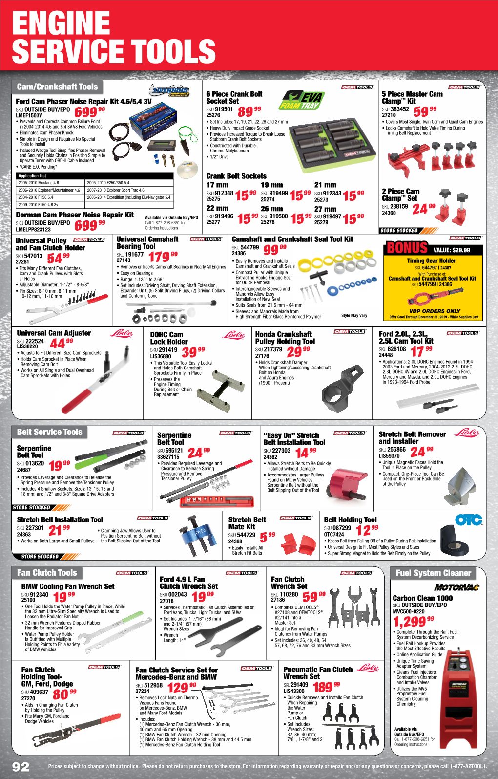 Engine Service Tools