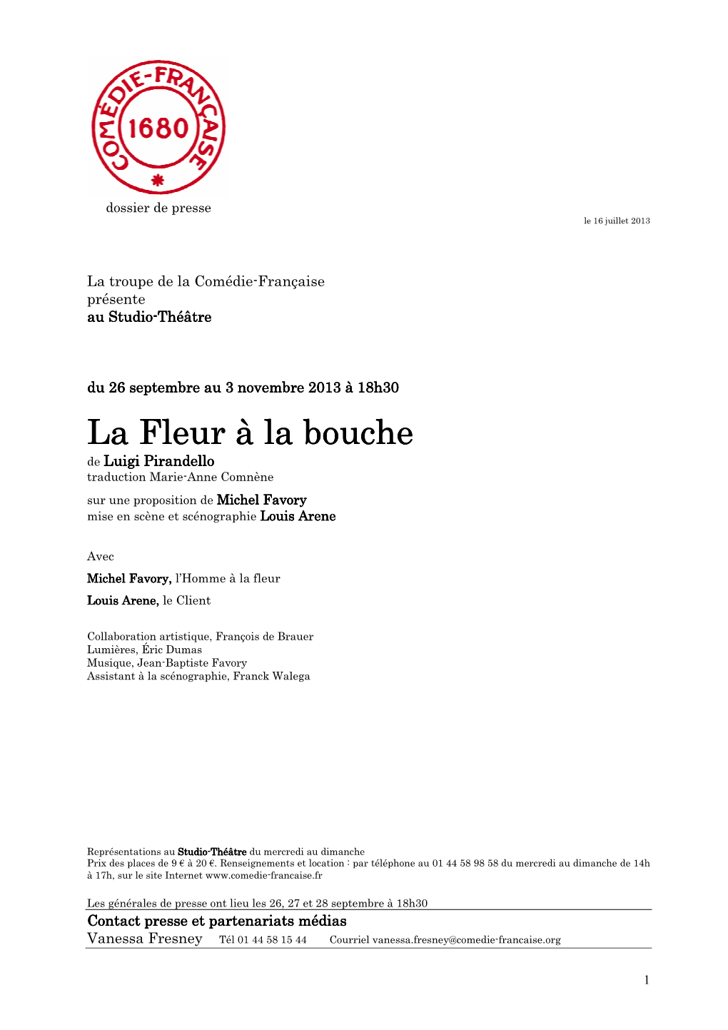 Dossier De Presse La Fleur À La Bouche 13/14