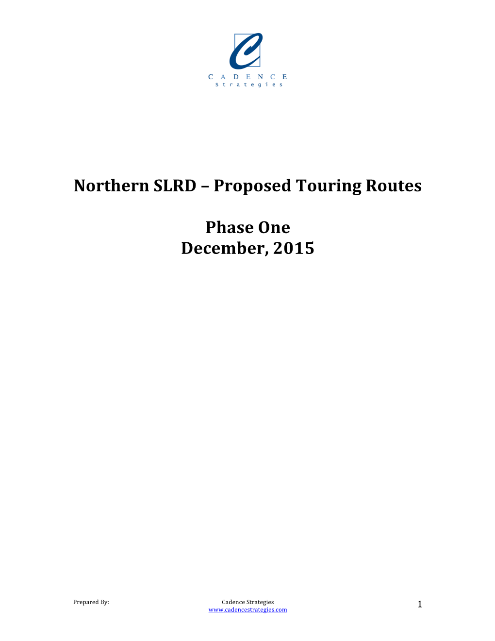 Northern SLRD – Proposed Touring Routes