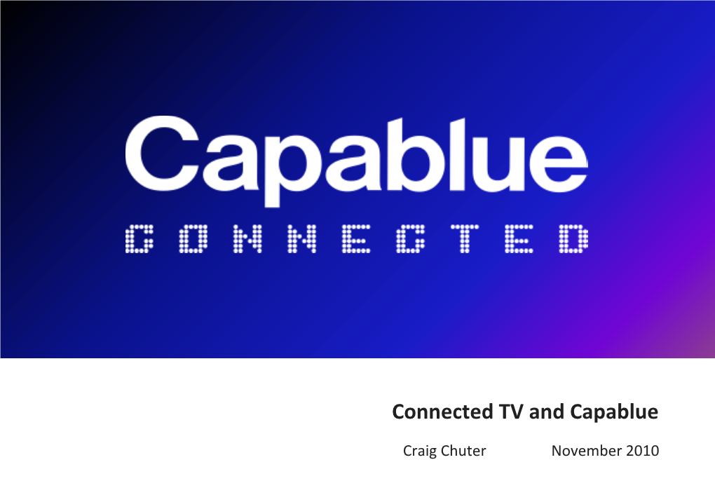 Connected TV and Capablue