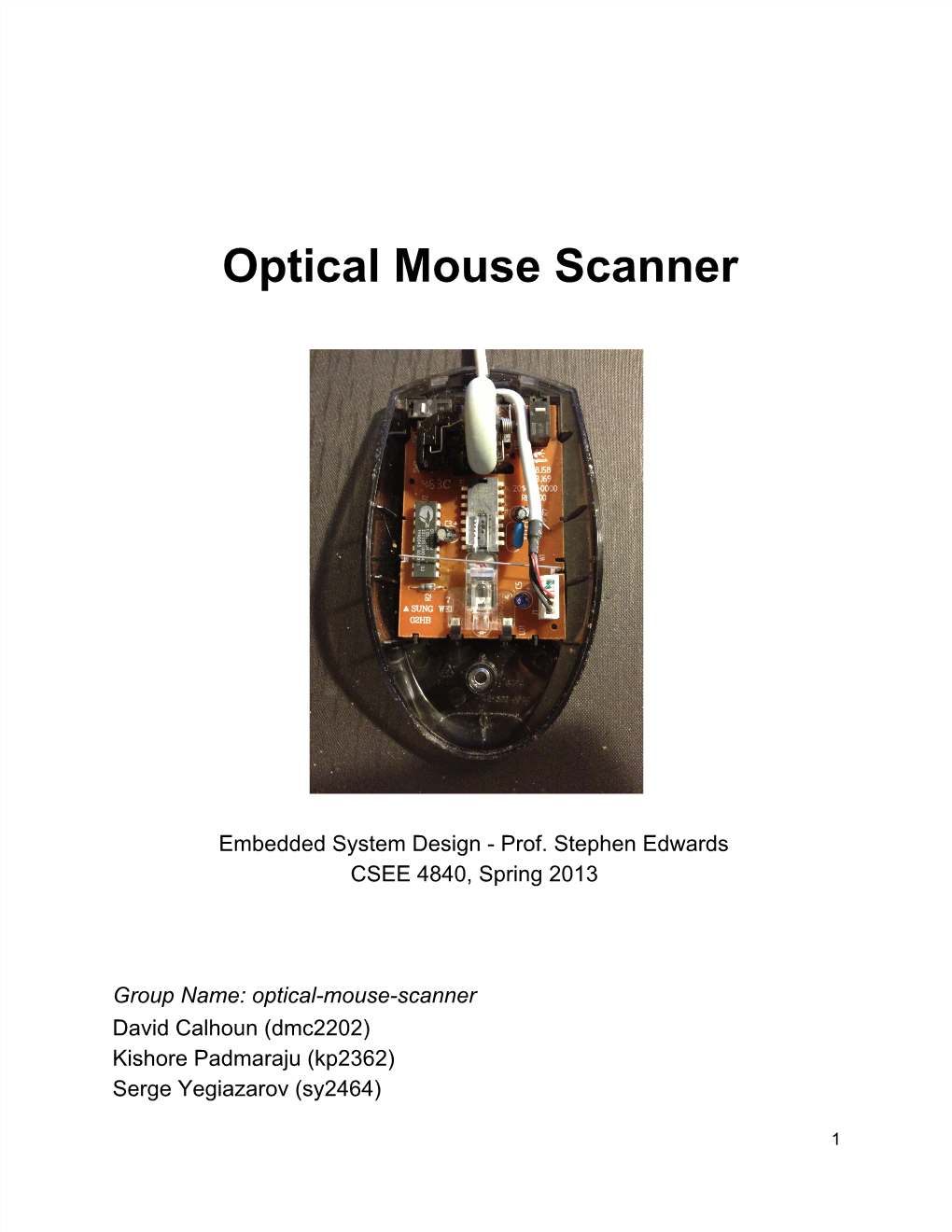 Optical Mouse Scanner