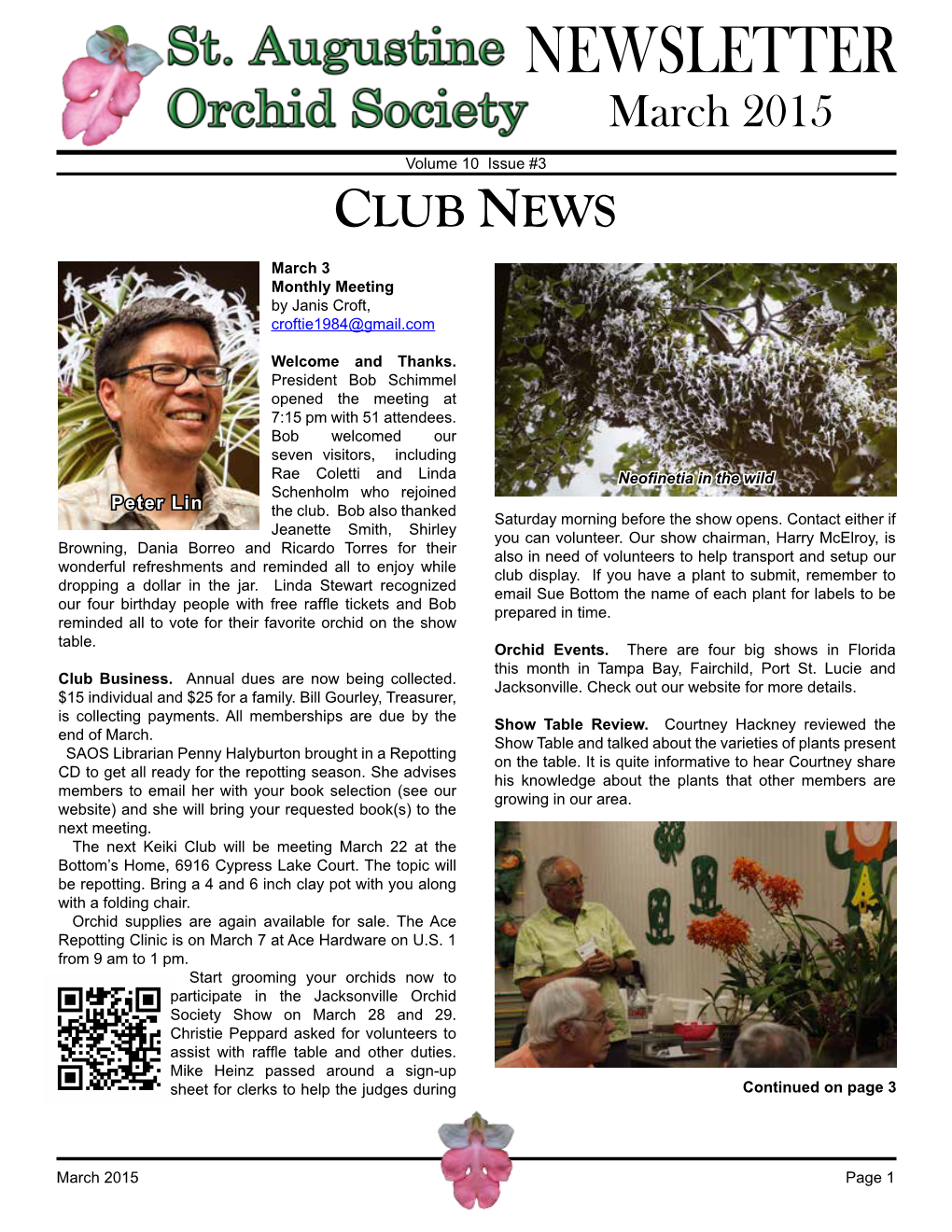 NEWSLETTER March 2015