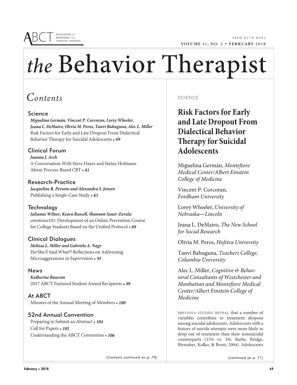 The Behavior Therapist