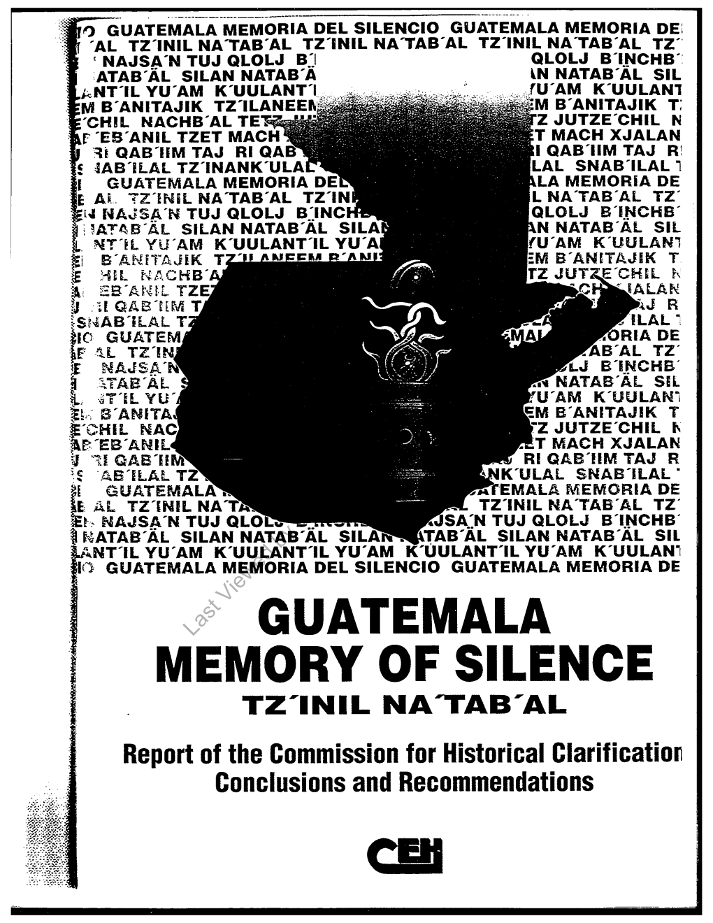 Commission for Historical Clarification, Guatemala