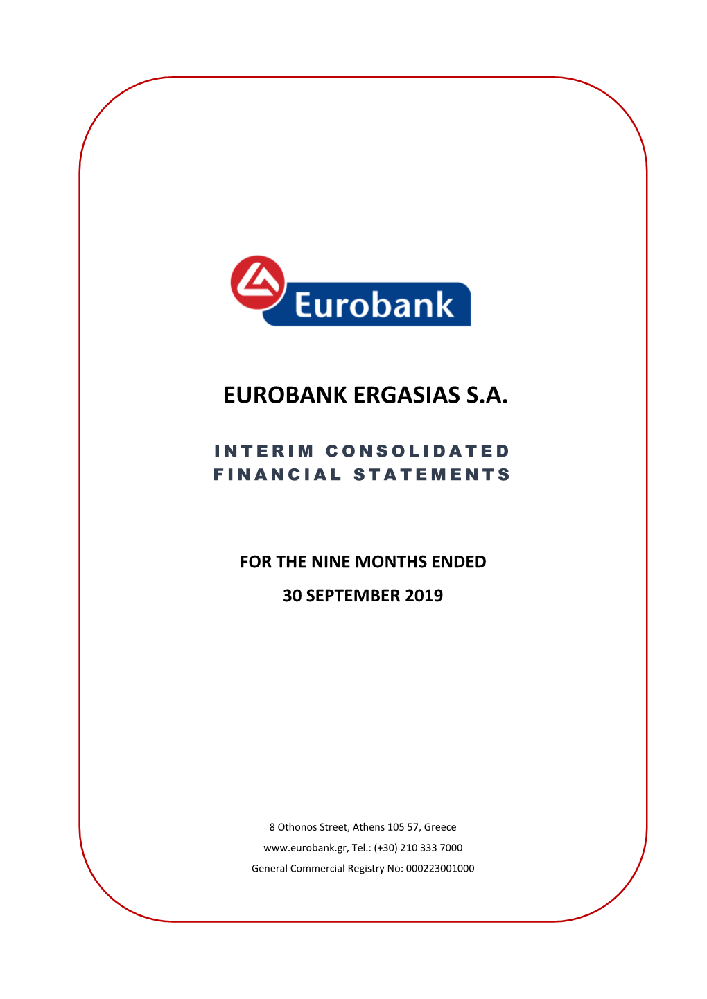 Eurobank Ergasias S.A