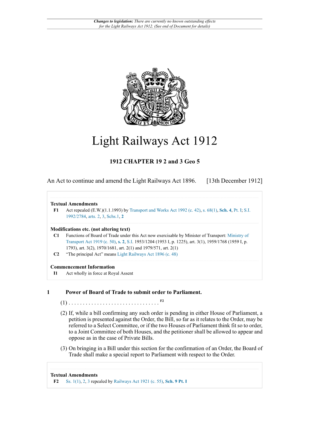 Light Railways Act 1912