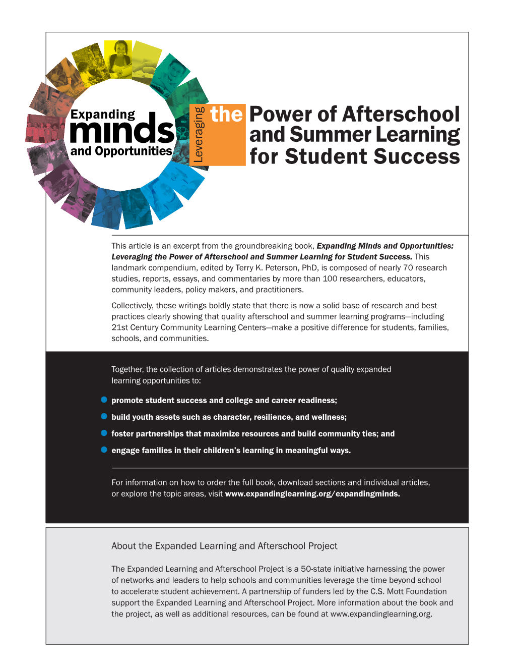 The Potential of Career and College Readiness and Exploration in Afterschool Programs