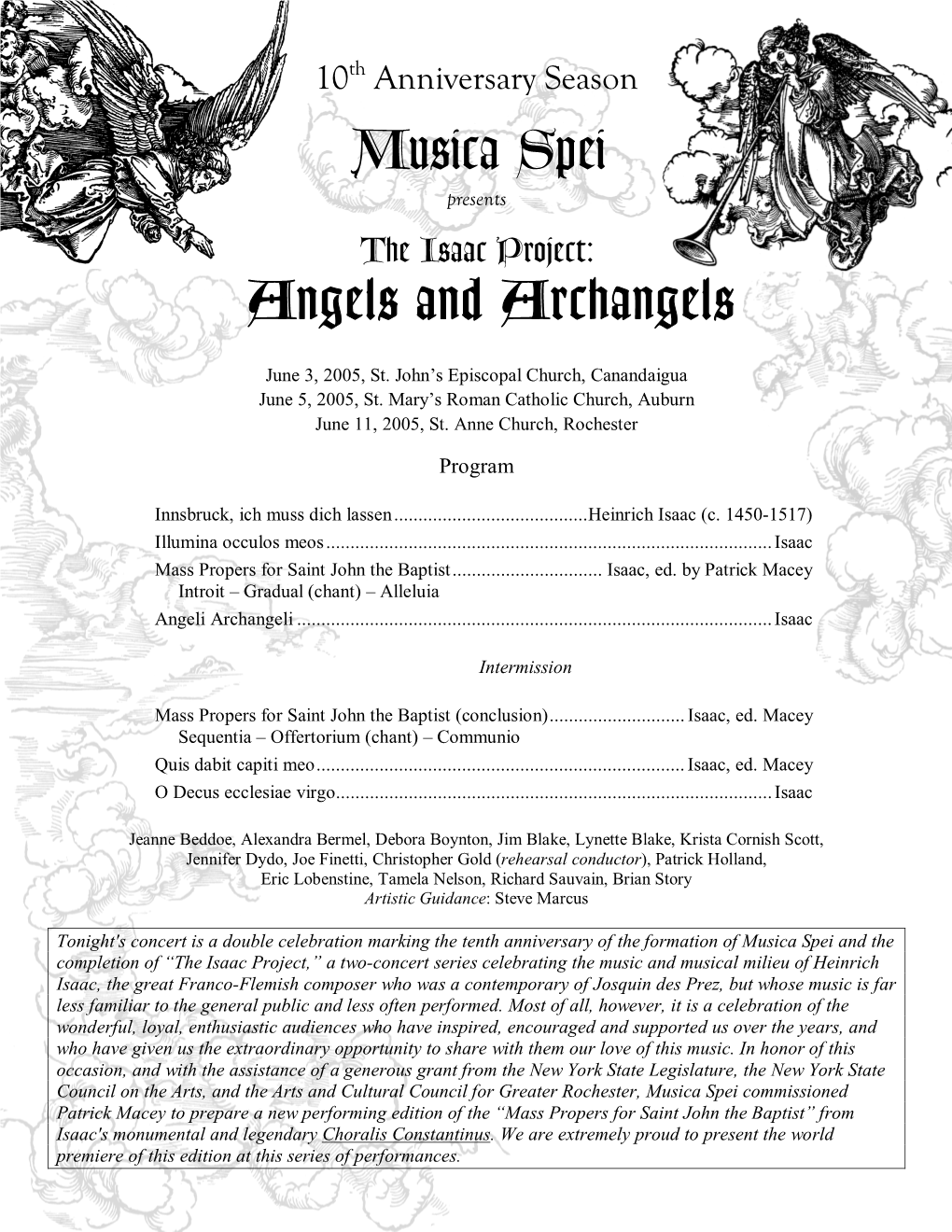 Musica Spei Angels and Archangels