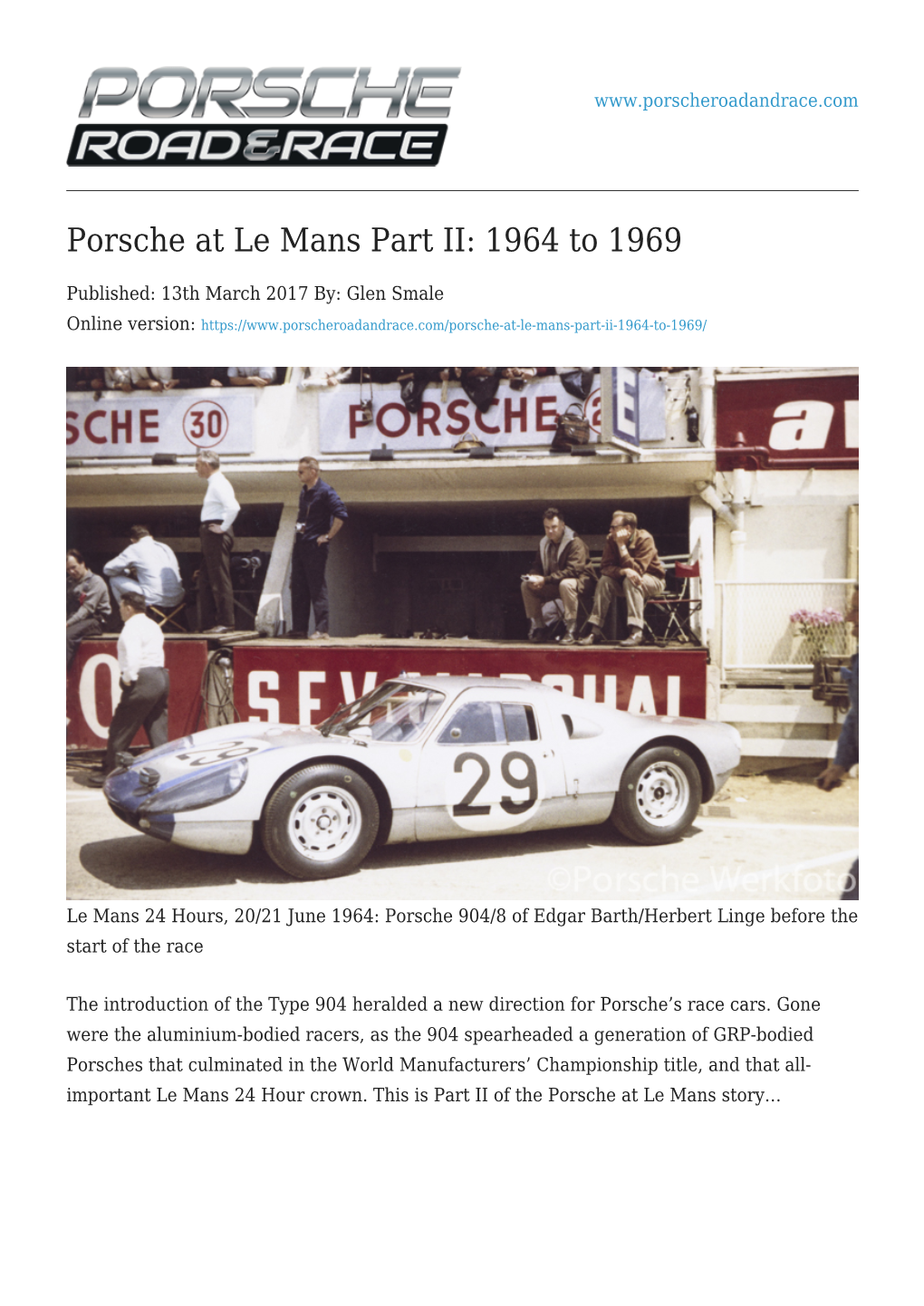 Porsche at Le Mans Part II: 1964 to 1969