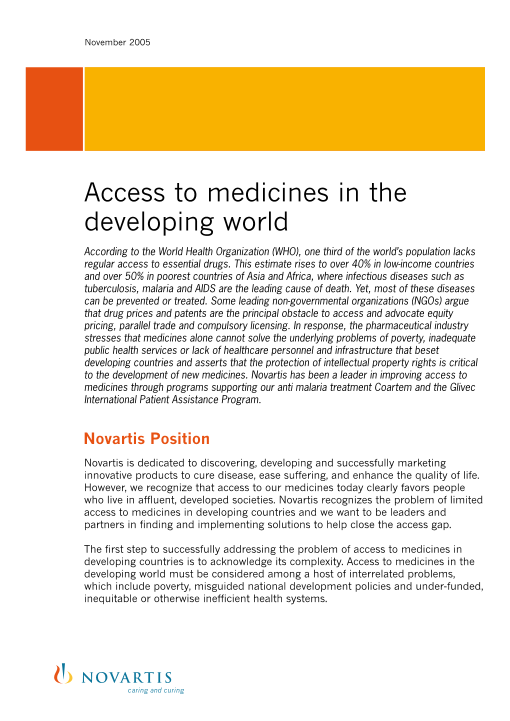 Access to Medicines in the Developing World