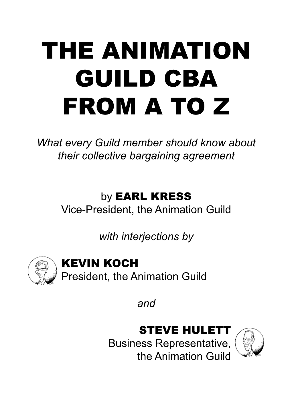 The Animation Guild Cba from a to Z