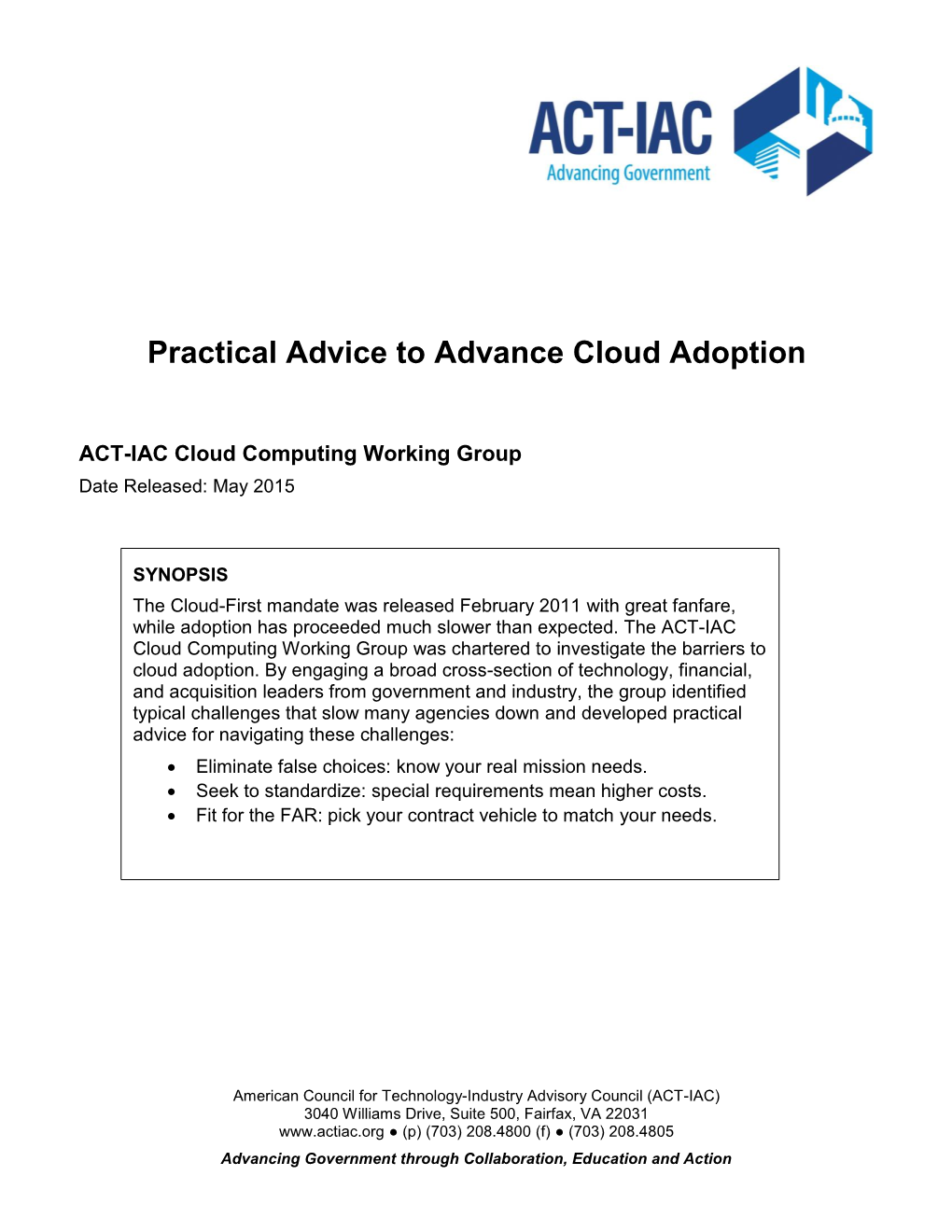 Practical Advice to Advance Cloud Adoption