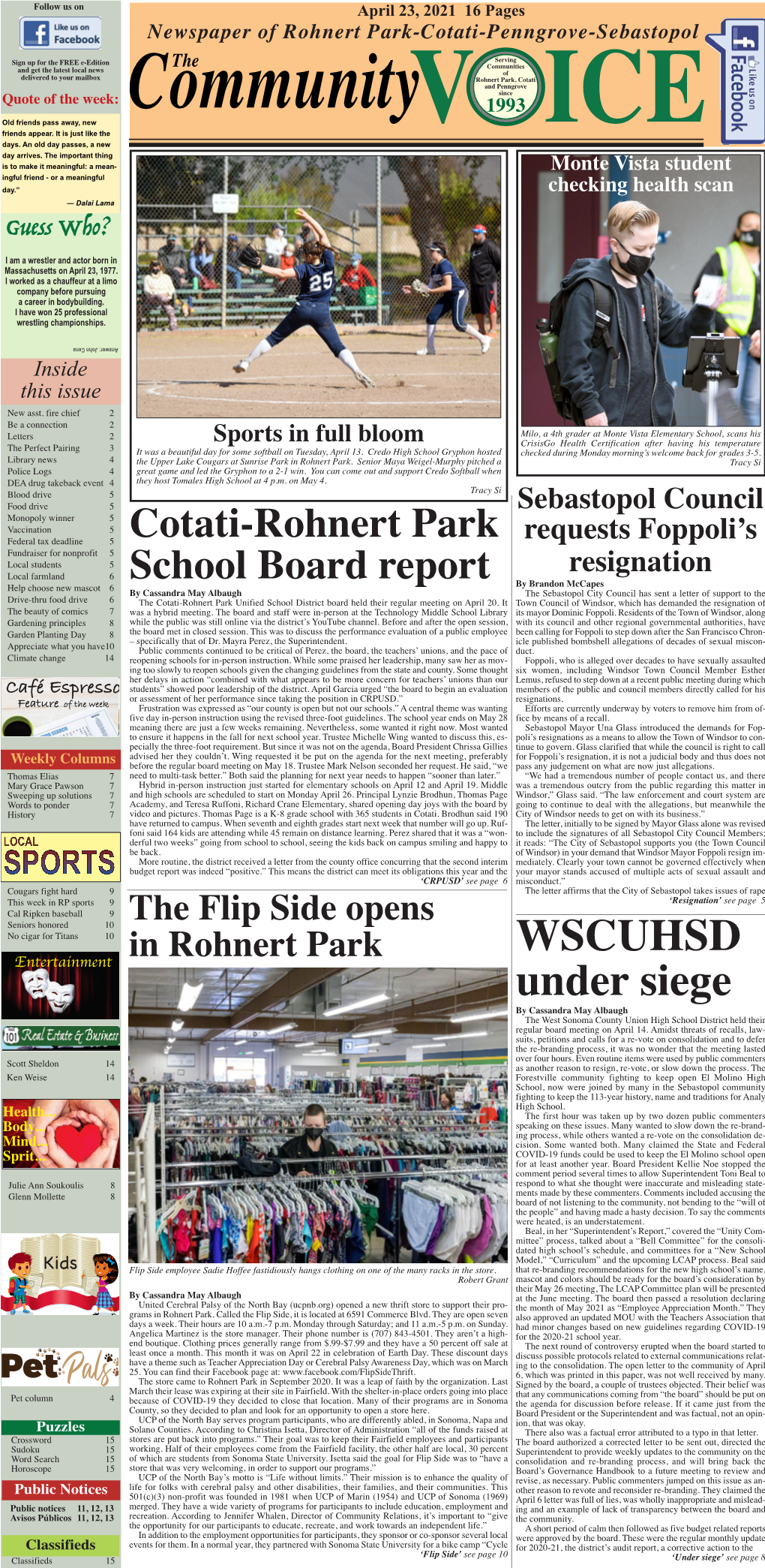 Newspaper of Rohnert Park-Cotati-Penngrove-Sebastopol