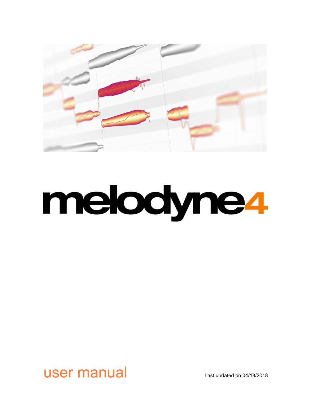 User Manual Last Updated on 04/18/2018 Melodyne 4 Studio