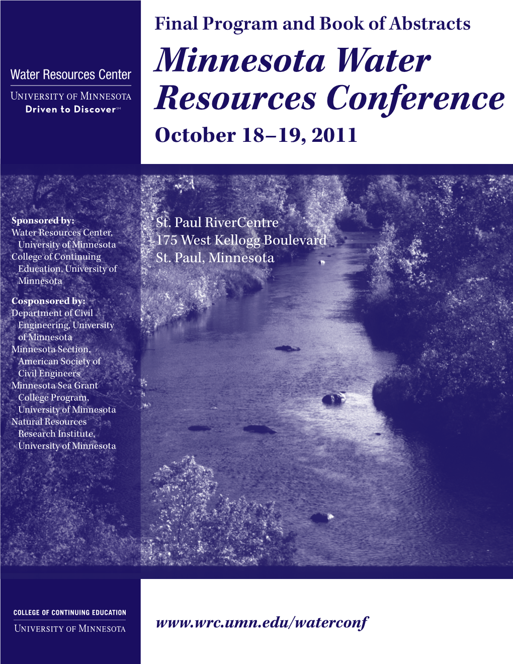 Minnesota Water Resources Conference October 18–19, 2011