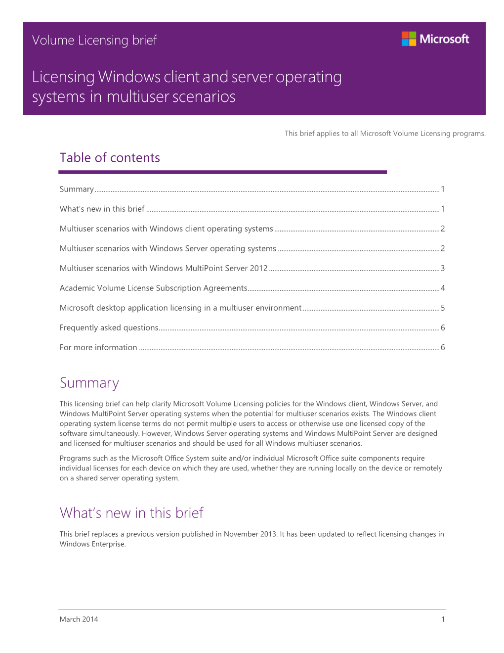 Licensingwindowsclientandserv