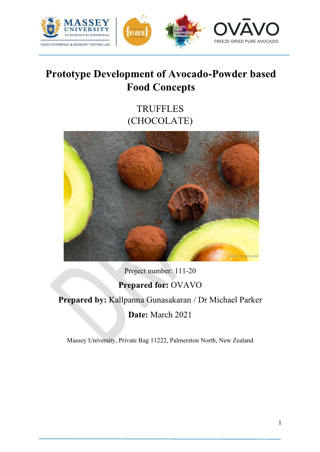 Prototype Development of Avocado-Powder Based Food Concepts