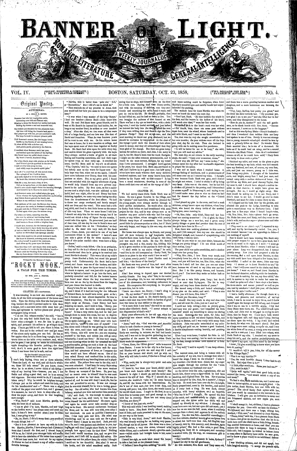 Banner of Light V4 N4 23 October 1858