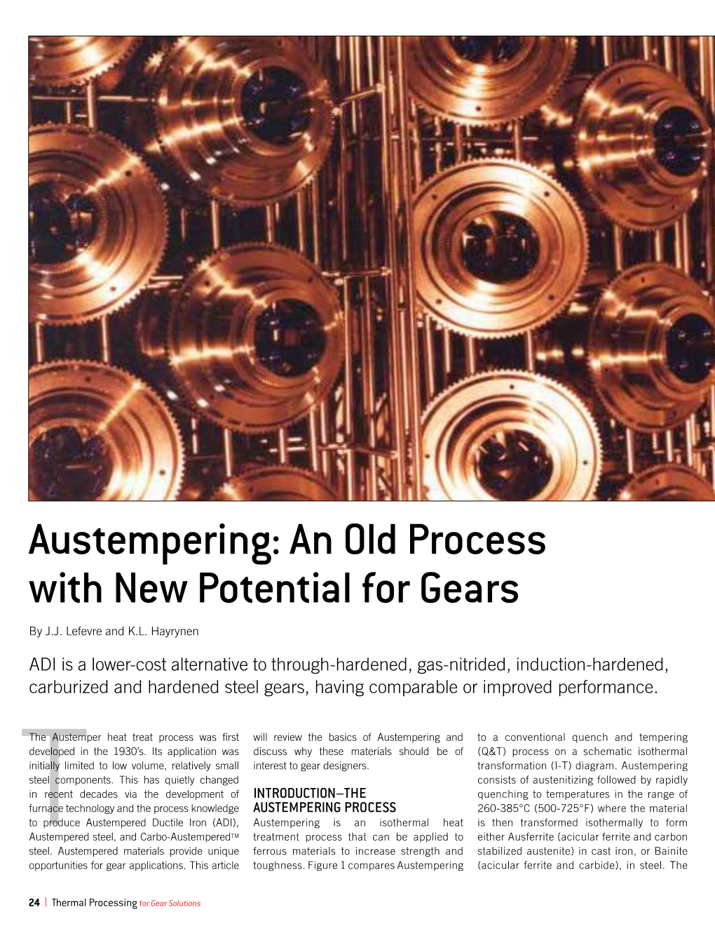 Austempering: an Old Process with New Potential for Gears