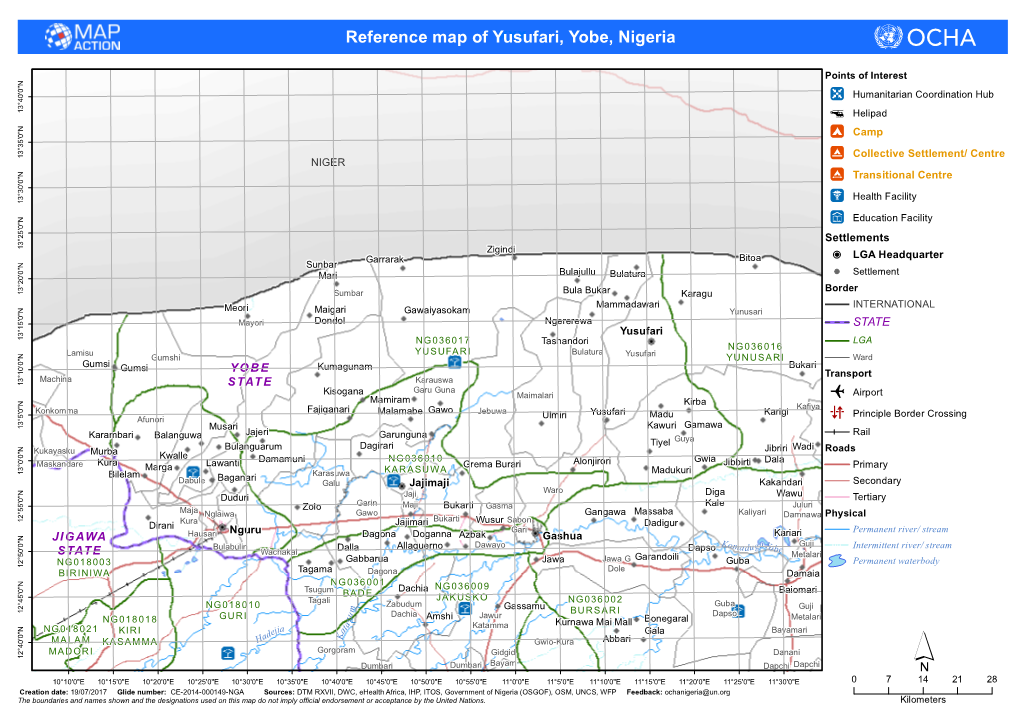 Xxx Reference Map of Yusufari, Yobe, Nigeria