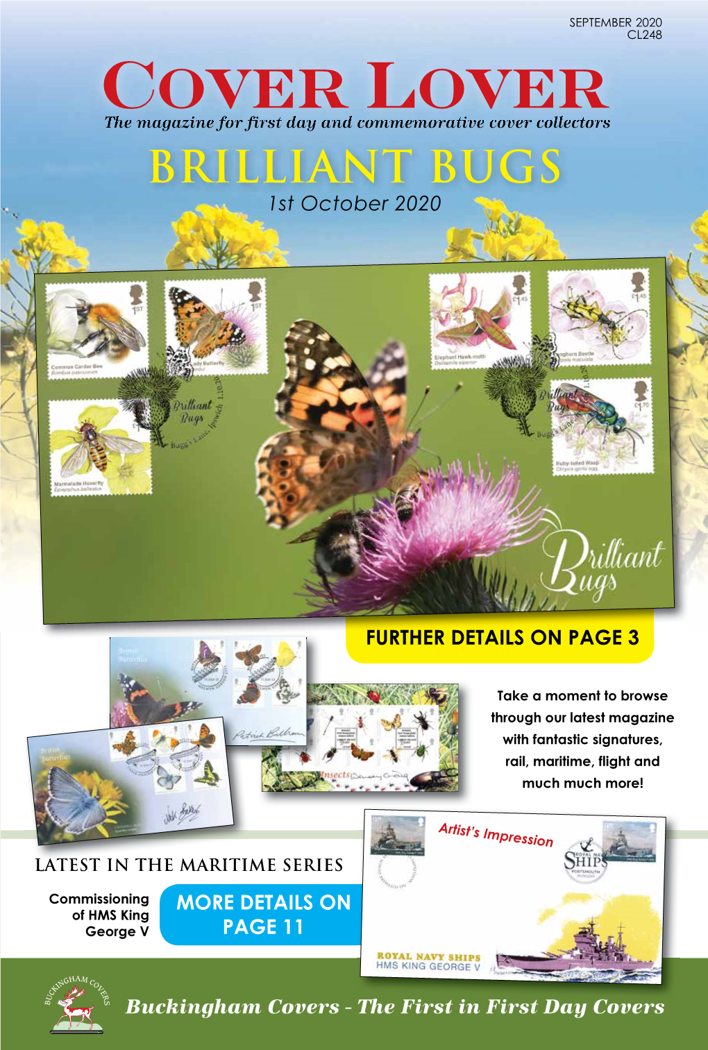 Cover Lover the Magazine for First Day and Commemorative Cover Collectors BRILLIANT BUGS 1St October 2020