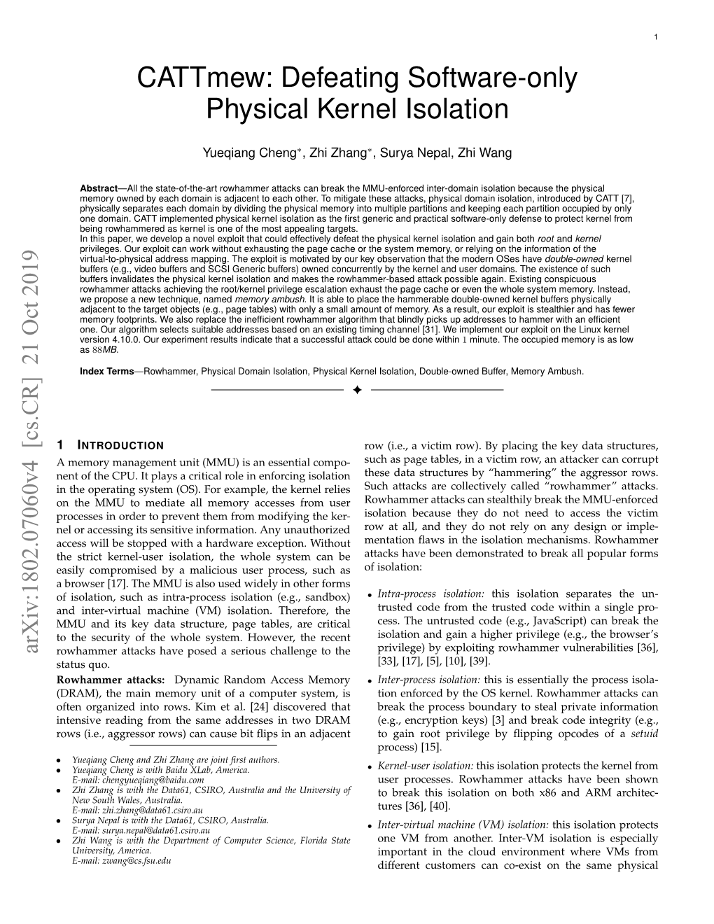 Defeating Software-Only Physical Kernel Isolation