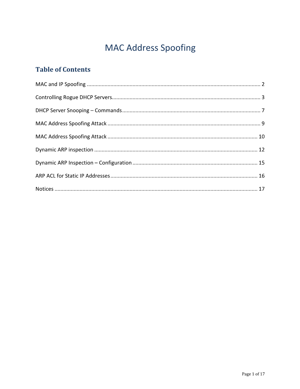 MAC Address Spoofing