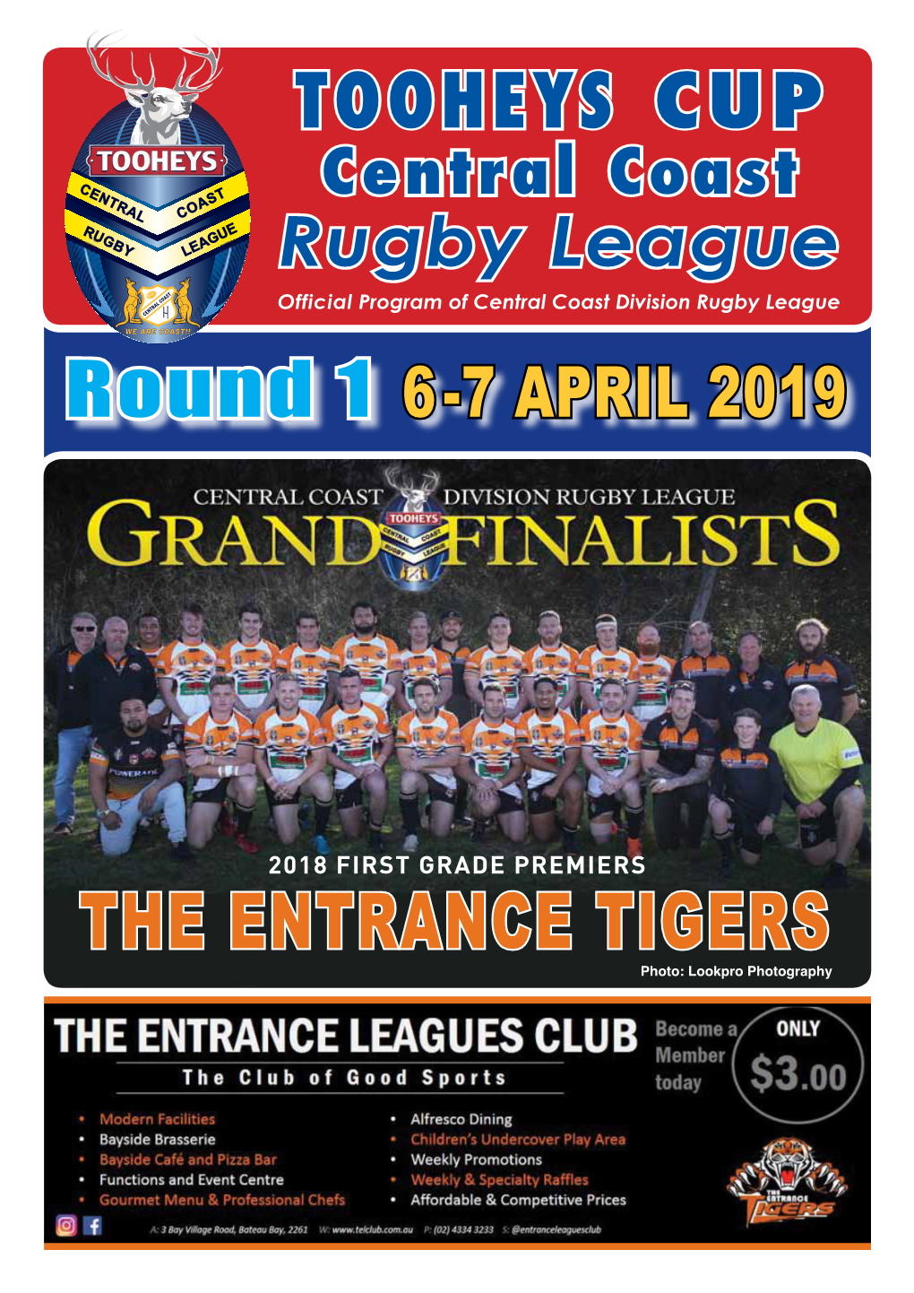 THE ENTRANCE TIGERS Photo: Lookpro Photography 2018 FINAL SERIES RESULTS