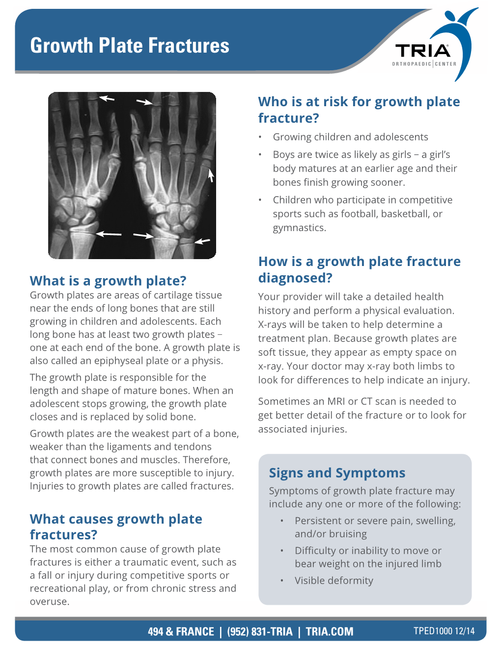 Growth Plate Fractures