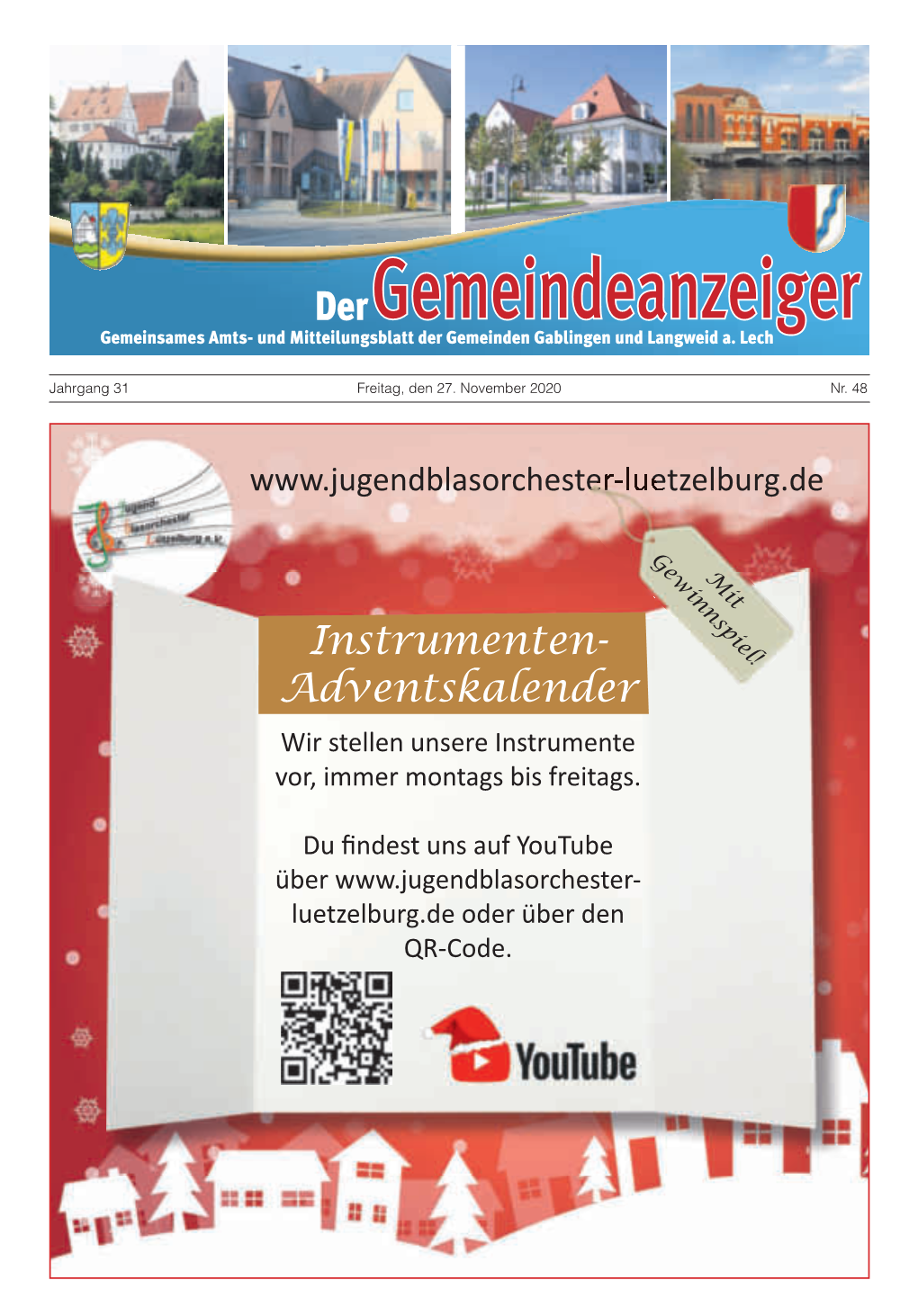 Instrumenten- Adventskalender Wir Stellen Unsere Instrumente Vor, Immer Montags Bis Freitags