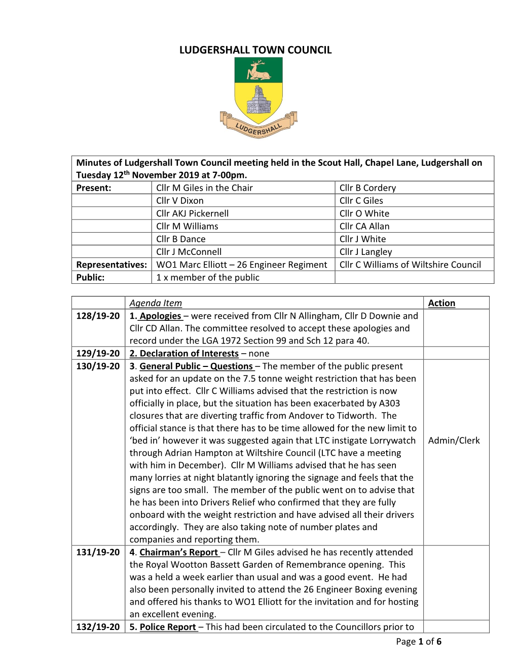 Ludgershall Town Council