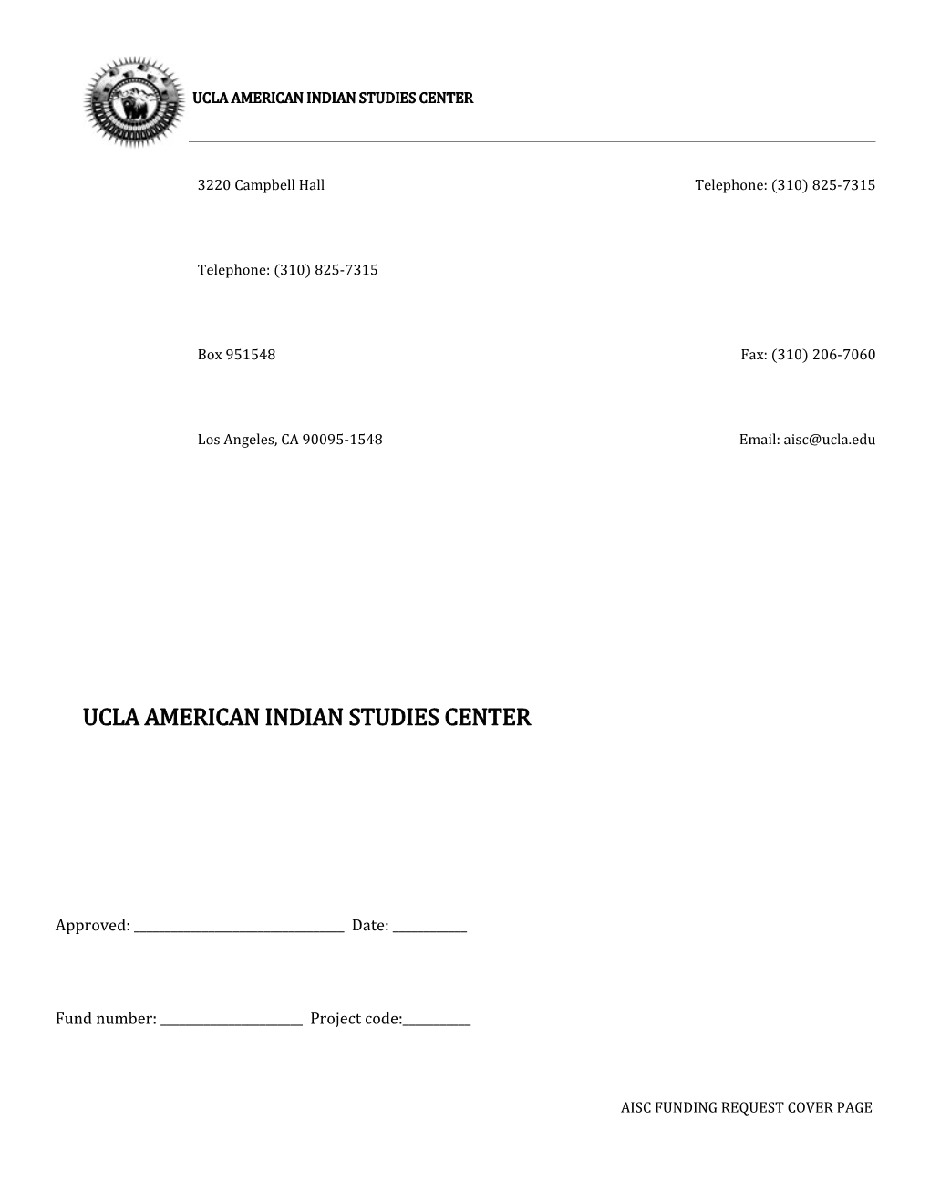 Ucla American Indian Studies Center