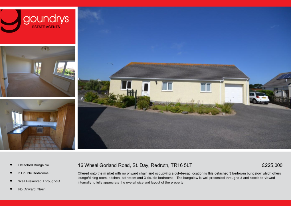 16 Wheal Gorland Road, St. Day, Redruth, TR16 5LT £225,000