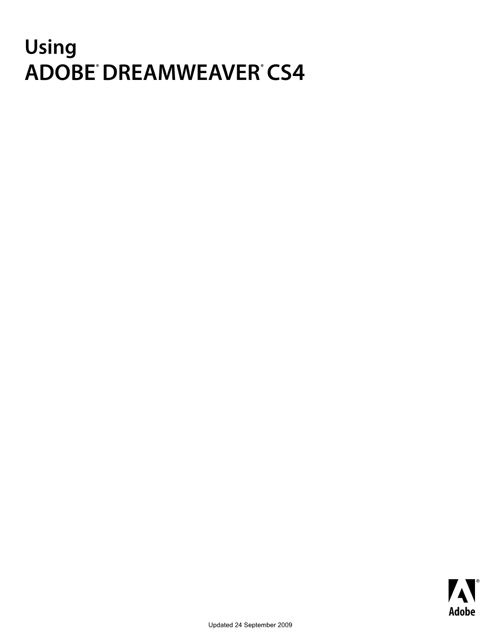 Using ADOBE® DREAMWEAVER® CS4