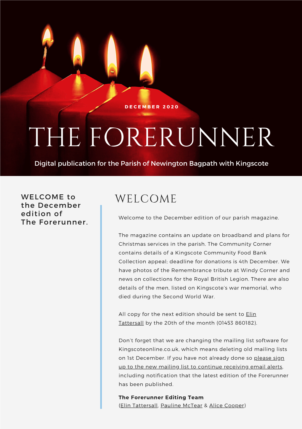 FORERUNNER Digital Publication for the Parish of Newington Bagpath with Kingscote