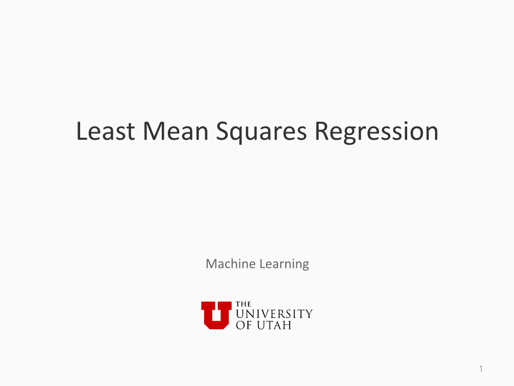 Least Mean Squares Regression