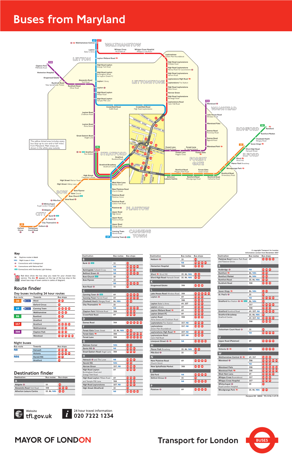 Bus Services from Maryland