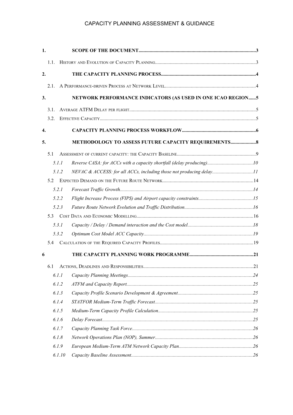 EUROCONTROL Capacity Planning Guidance Document