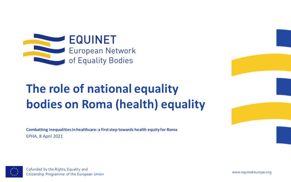 Equality Bodies on Roma (Health) Equality