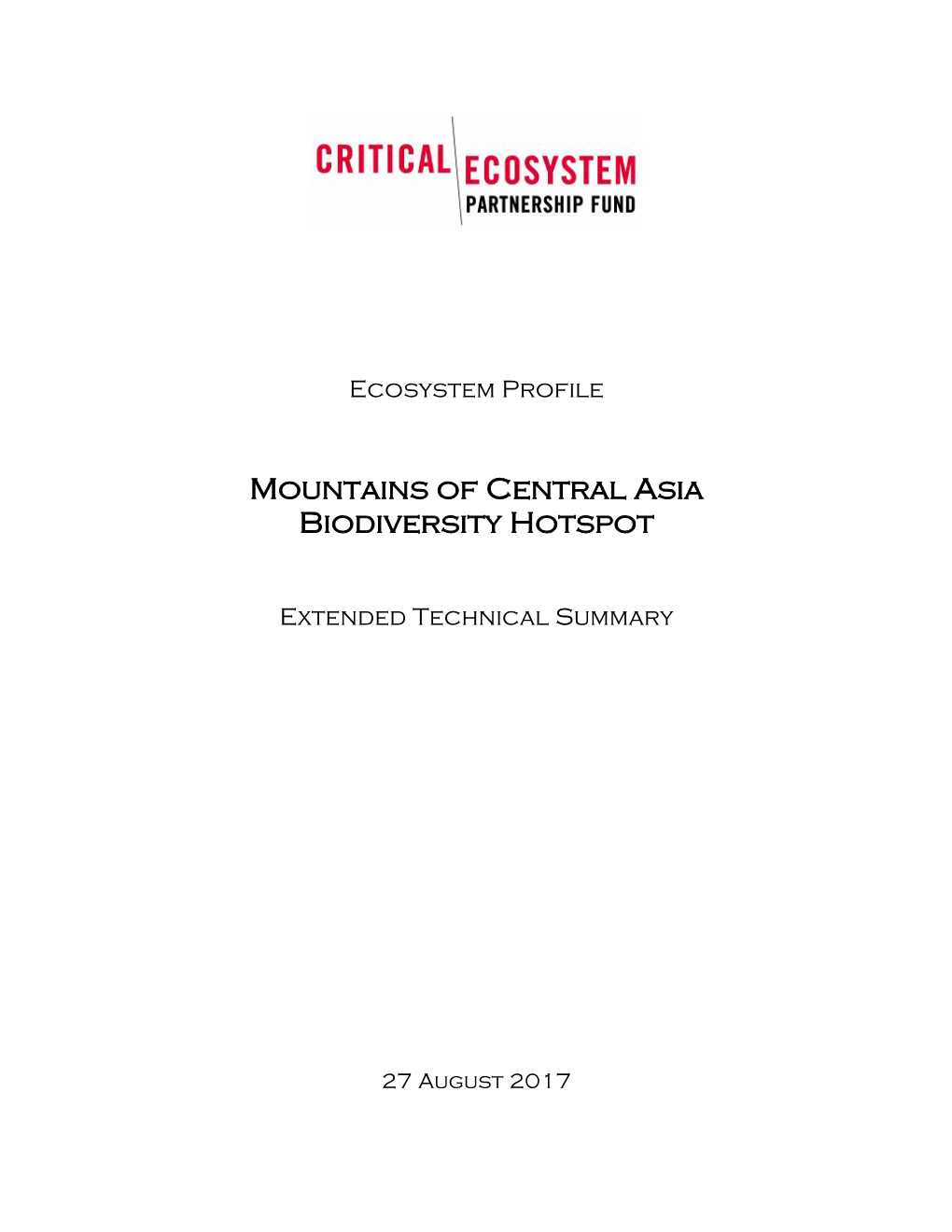 Mountains of Central Asia Biodiversity Hotspot