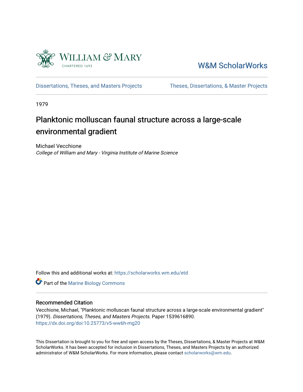 Planktonic Molluscan Faunal Structure Across a Large-Scale Environmental Gradient