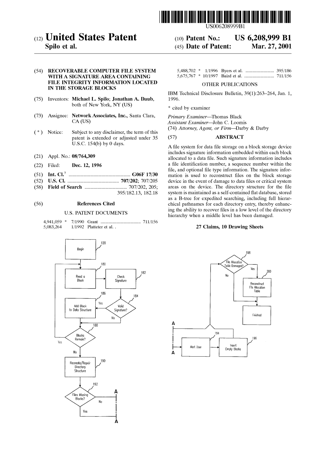 (12) United States Patent (10) Patent No.: US 6,208,999 B1 Spilo Et Al