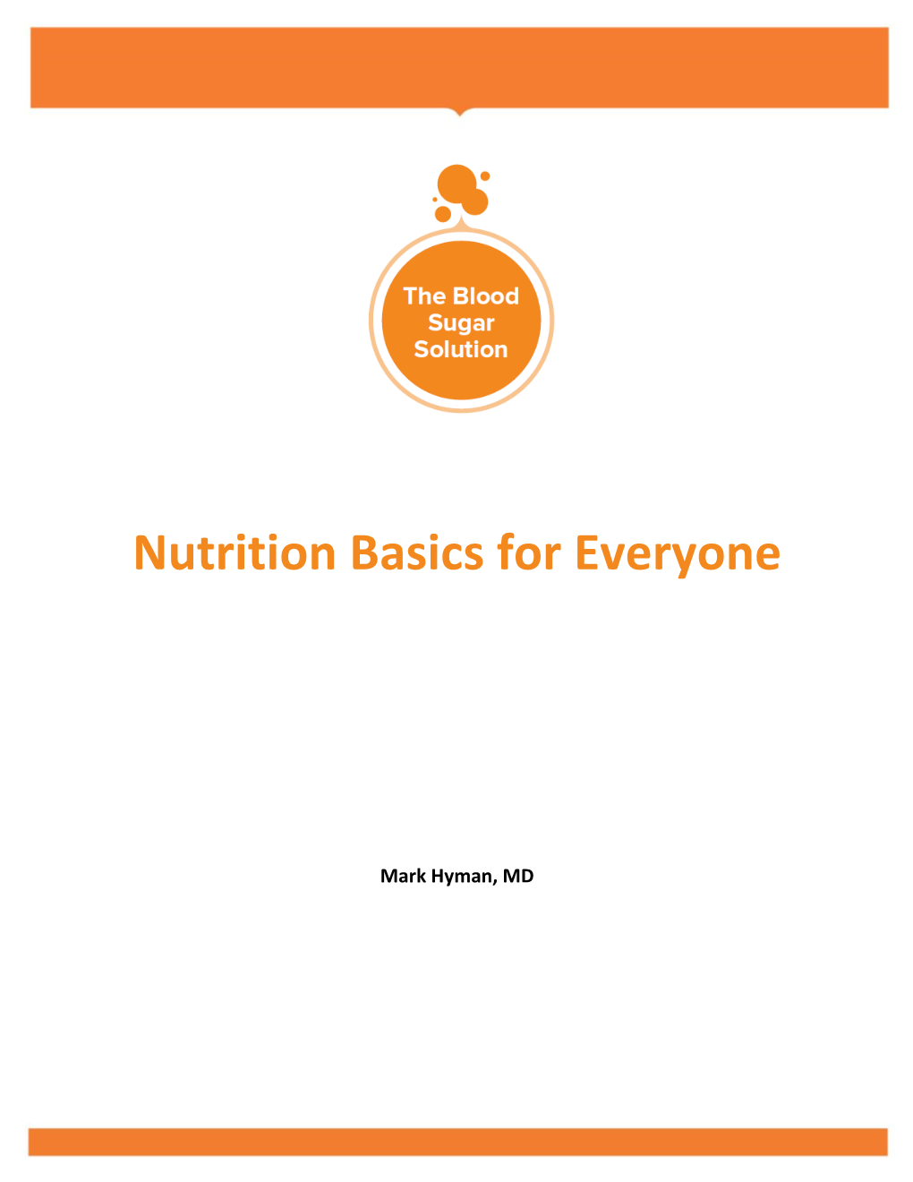 Nutrition Basics for Everyone